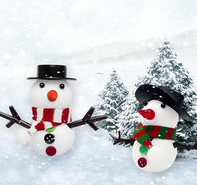 YIXIPAZH Christmas Snowman Crafts Sets,Build a Snowman Crafts Kit for Kids, Modeling Clay Christmas Snowman DIY Sets, Christmas Stocking Stuffers for Kids, Christmas Crafts Xmas Gift