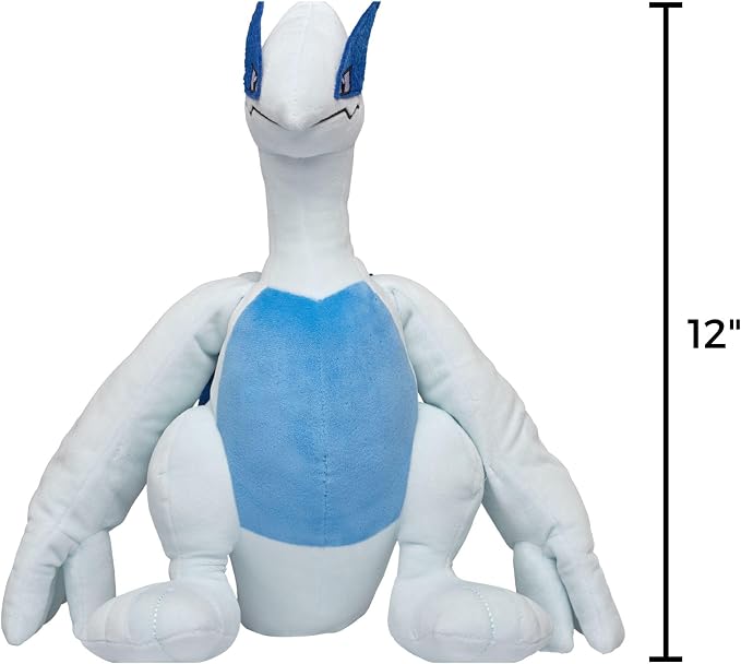 Pokemon 12" Large Lugia Plush - Officially Licensed - Diamond & Pearl Legendary Figure - Authentic Soft Stuffed Animal Toy - Holiday Christmas Stocking Stuffer Gift for Kids, Boys, Girls - 2+