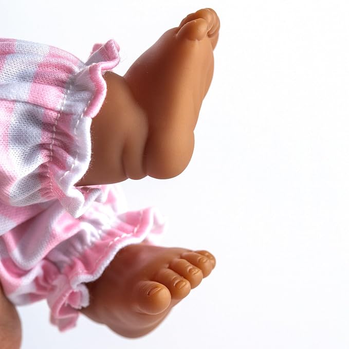 JC Toys 15" Realistic Soft Body African American Baby Doll with Open/Close Eyes Berenguer Boutique | 10 Piece Gift Set with Bottle, Rattle, Pacifier & Accessories | Pink | Ages 2+