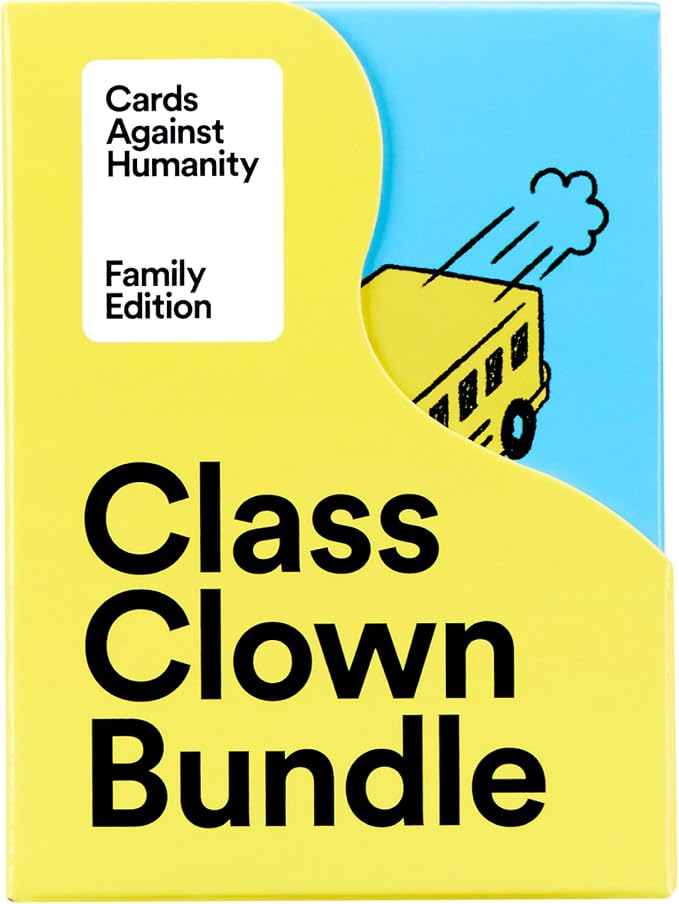 Cards Against Humanity Family Edition: Class Clown Bundle • 3 Themed Packs + 30 Blank Cards for Your Dumb Inside Jokes
