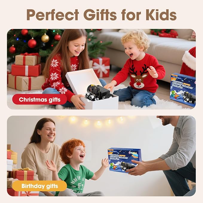 ACEBOTT Robotics for Kids Ages 8–12 12-16, Smart Robot Car Kit Compatible with BBC Micro:bit V2,STEM Toys Coding Robot Kit Compatible with LEGO,Gift for Kids and Teens(Included Micro:Bit)