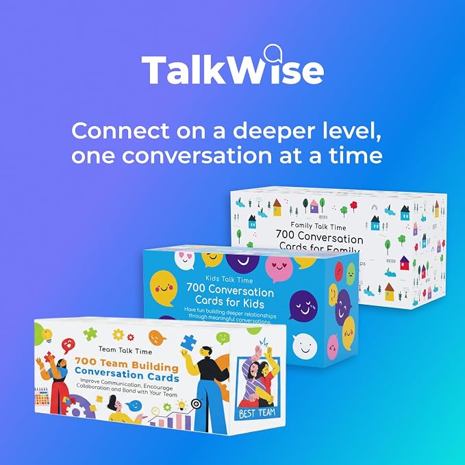 700 Family Conversation Cards, Fun Conversation Starters for Families, Play Dinner Table Games, Family Talking Cards, Color-Coded Across 6 Topics, Take Anywhere
