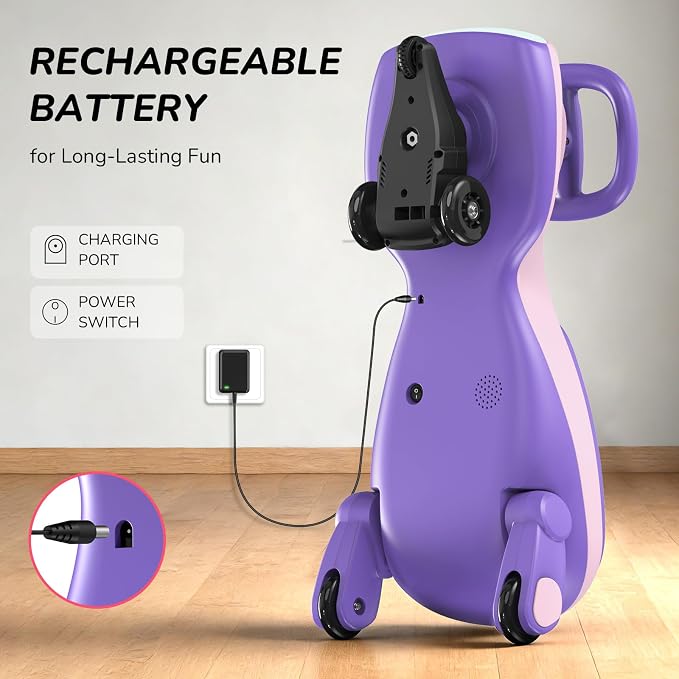 Umatoll 12V Electric Wiggle Car for Kids with Pedal, Display, Rechargeable Battery, LED Light, Bluetooth, Light-Up Wheels, Anti-Rollover, 2 Speeds, Ride on Toys, Birthday Gifts for Age 3+, 150Lbs
