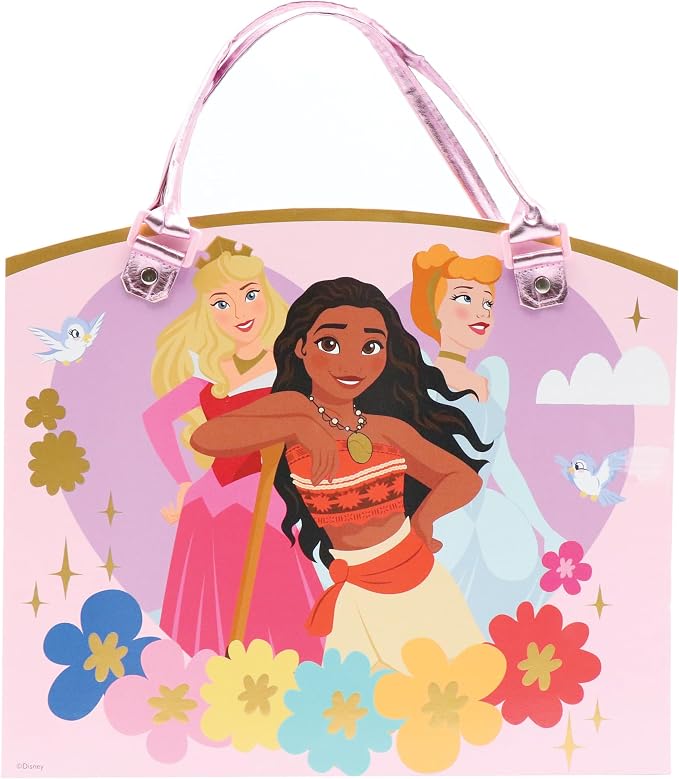 Disney Princess Activity Tote – Ultimate Princess Adventure Bag with Coloring Books, Stickers, Crayons & Games – Travel-Friendly Art Set for Girls Ages 3+ – Great Gift for Creative Play