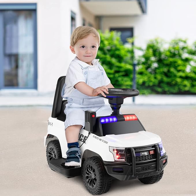 HONEY JOY Ride On Push Car, Licensed Mercedes Benz Push Cars for Toddlers w/Horn, Music, Lights, Under Seat Storage, Foot-to-Floor Ride On Fire Truck Toy for Kids Boys Girls