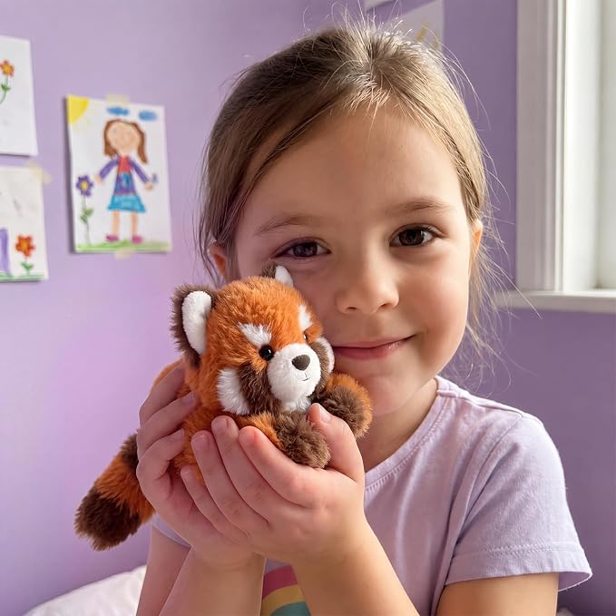 PEACH CAT Red Panda Stuffed Animals Cute Plushies Small Plush Toys Gifts for Kids
