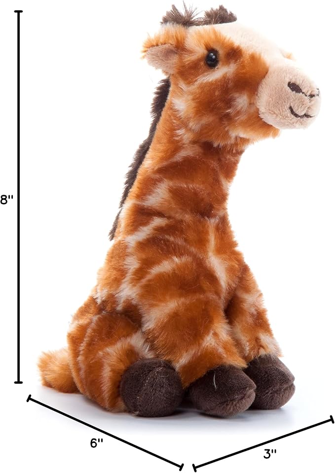 The Petting Zoo Giraffe Stuffed Animal Plushie, Gifts for Kids, Wild Onez Babiez Zoo Animals, Giraffe Plush Toy 6 inches