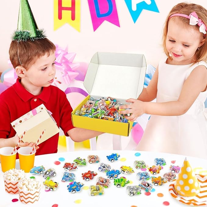 Vileafy 50 Pull Back Cars and Planes – Bulk Treasure Box Toys for Classroom, Party Favors for Kids 3-5, Carnival Prizes and Goodie Bags Stuffers for Boys and Girls 3-5 Years Old