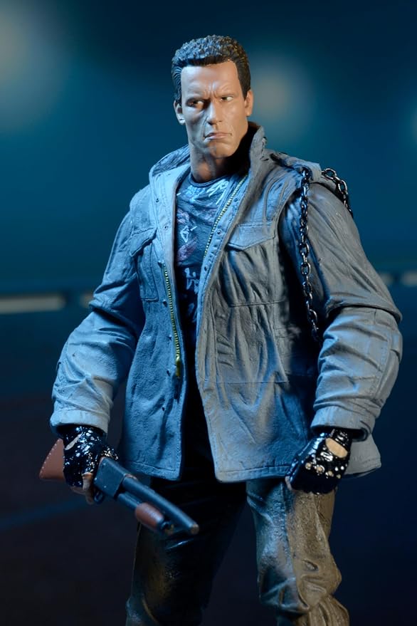 NECA Terminator Scale Ultimate T800 Tech Noir Cyborg Action Figure, 7"