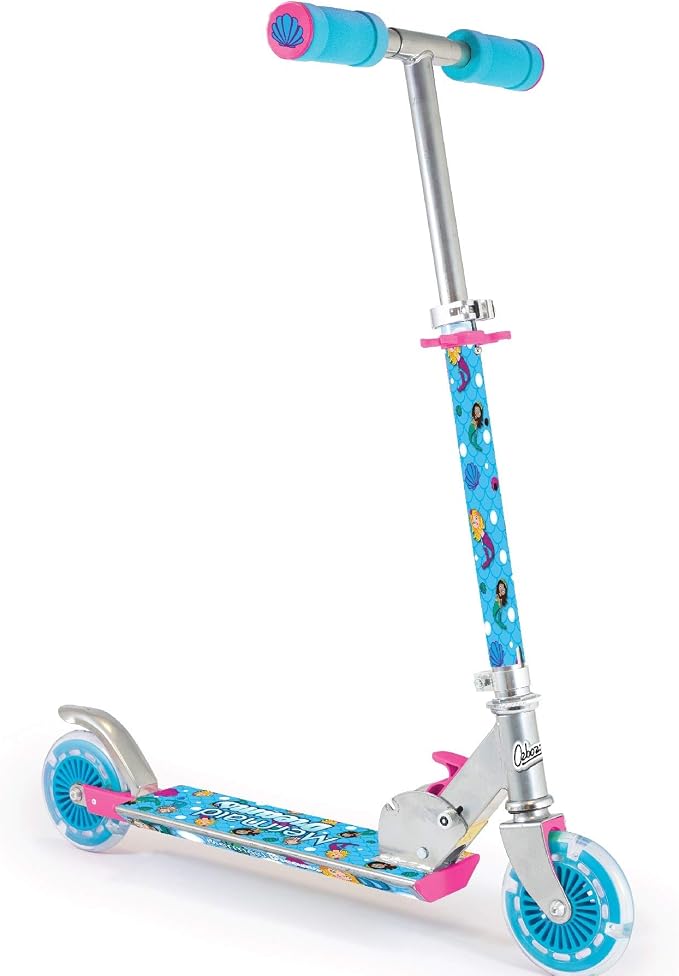 Ozbozz Ozzbozz Mermaid Folding Scooter with Flashing Wheels
