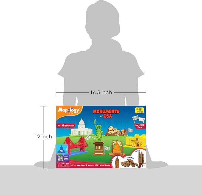 Imagimake Mapology Monuments of USA | 3D Puzzles for Kids | STEM Toys & Games | Educational Toys for Kids 5-7 | Birthday Gift for Boys & Girls Age 5 Years & Up | Christmas 3-D Puzzle for 8-10