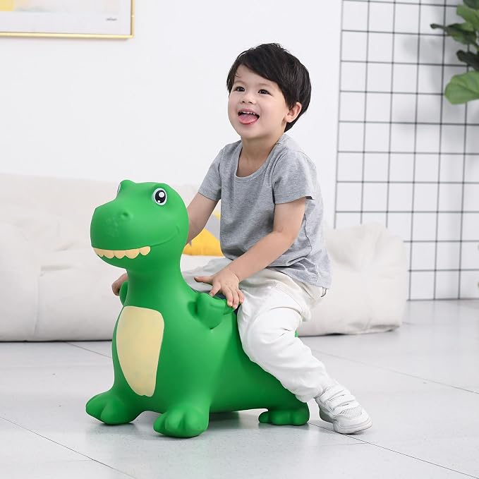 INPANY Bouncy Horse, Dinosaur Hopper Toys for Boys, Gifts Toy for Kid | Eco-Friendly PVC, Low Center Gravity, Cute Cartoon Design, Load 100 Lbs, Learn & Exercise & Active Fun, Gifts for 1-3 Kids