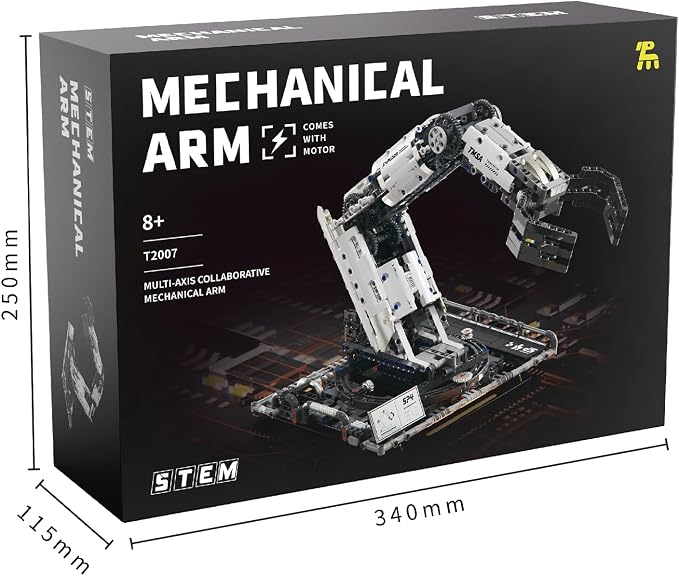 Robotic Arm Building Blocks Set, Programmable Stem Toys for Ages 8-13, Technic Coding Robot Toys for Kidults, 1029 Pcs Educational Projects for School, APP & Remote Control with Rechargeable Battery