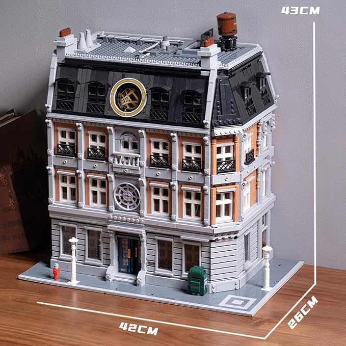 New York Sanctorum Sanctums Architecture Modular Bulding Set with Light, Movie Themed Scenes Building Sets, Collectible or Home Office Display, Ideas Gift for Adult and Film Fans(6619pcs)