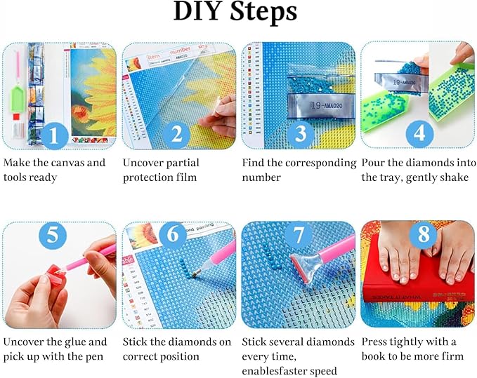 JAKI Diamond Art Painting Kits for Adults-Diamond Art for Adults,5D Full Drill Diamond Art Kits for Gift Home Wall Decor(12x12inch)