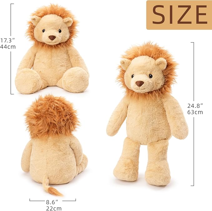 WEIGEDU Dressable Stuffed Animal Fits 3-6M Toddler Clothes, 24.8" Large Plush Toy with Long Limbs for Pretend Play, Soft Huggable Companion - Dog