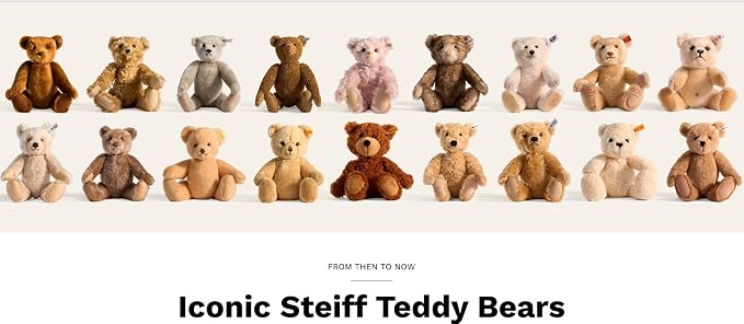 Steiff Jimmy Teddy Bear, Premium Teddy Bear Stuffed Animal, Plush Toy for Kids (Light Brown, 12")