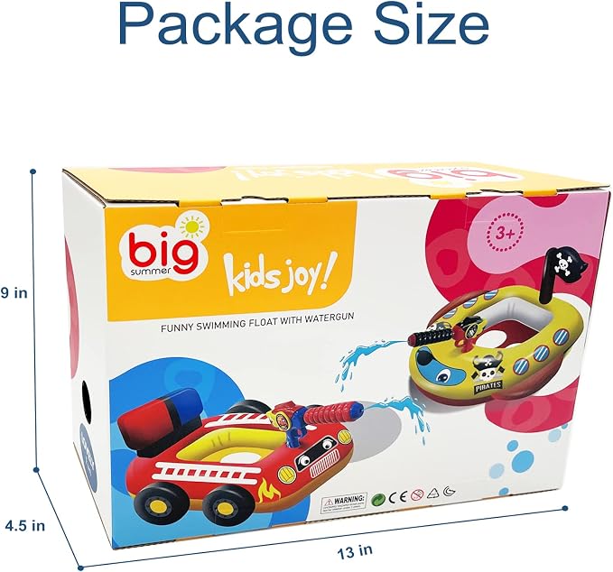 10Leccion Kids Pool Floats for Toddlers Ages 3-8, Fun Summer Water Toys