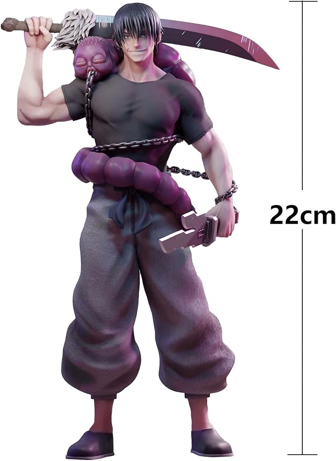 Fushiguro Toji Figure Statue JJK Figure Model, 22cm Standing Pose Anime Action Figures JJK Fushiguro Toji Statue Handmade Collectible Desktop Decoration Gifts for Fans