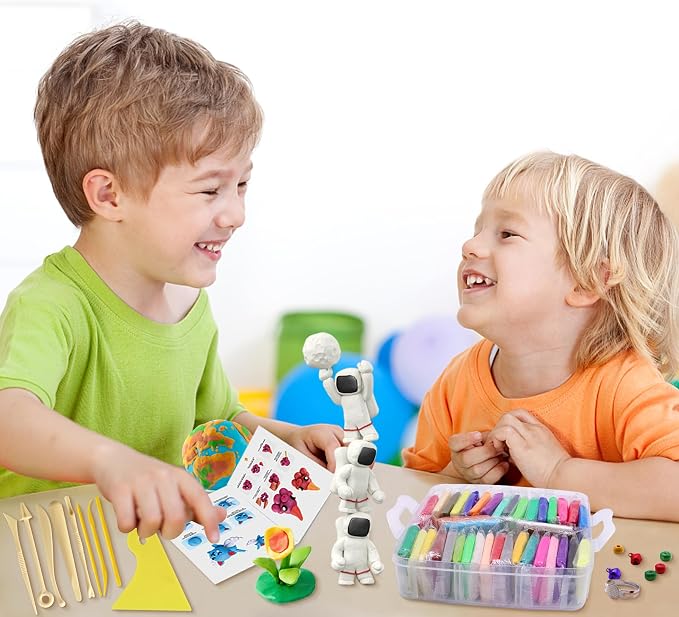PeacePeo Polymer Clay 110 Colors Non-Sticky Oven Bake Clay 215 Pcs Non-Toxic Modeling Baking Clay for Kids with Sculpting Tools Kit for Adults Beginners Art Craft