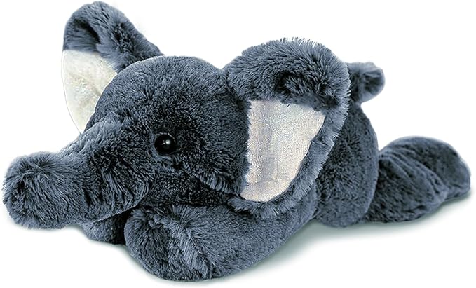 OSOCU® Microwavable & 1.8 LB Weighted Stuffed Animal - Grey Elephant Heating Pad with Lavender & Tourmaline - Soothing Warm Heatable Plush Toy for Menstrual Cramps, Muscle Aches, Shoulder Tension