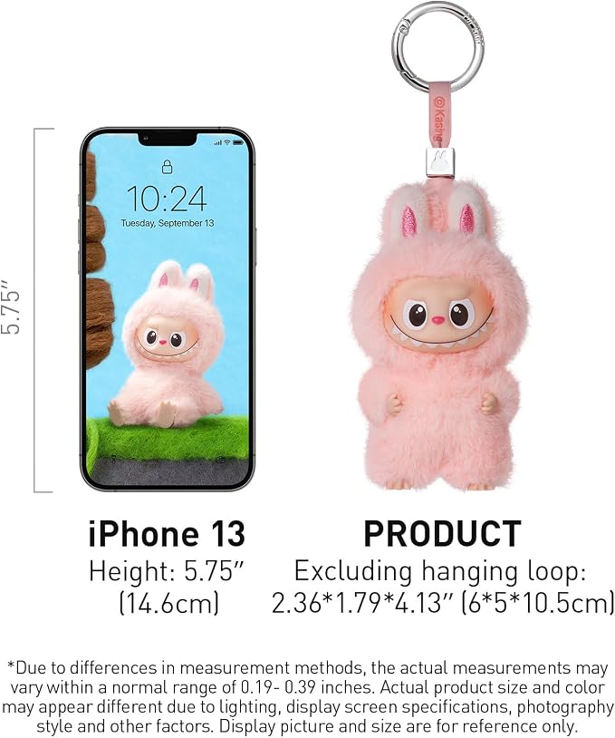 POP MART THE Monster Pin for Love Series (N-Z) Mini Labubu Doll Blind Box Mytery Box Keychain – Vinyl Plush Pendant, Bag Charms, Collectible Holiday & Birthday Gift for Kids & Adults, Single Box