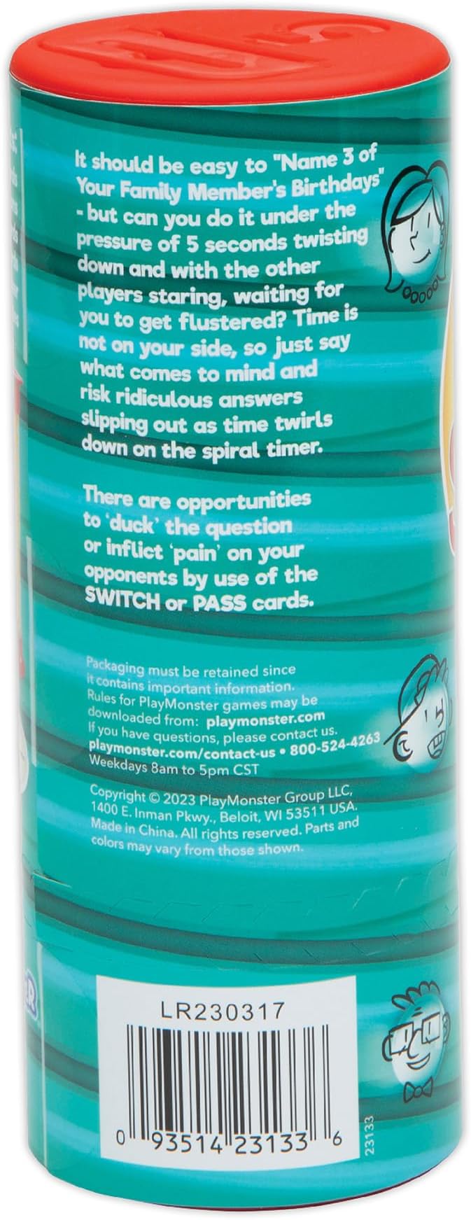 5 Second Rule Family Edition (Mini Tube) - Simple Question Card Game for Family Fun, Party, Kids, Travel, Game Night & Sleepovers - Think Fast and Shout Out Answers - Ages 8+