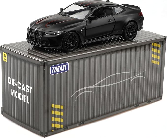 TOKAXI 1/36 Scale BMW M4 Diecast Model Cars,Pull Back Vehicles BMW Toy Cars,Cars Gifts for Boys Girls(Black)
