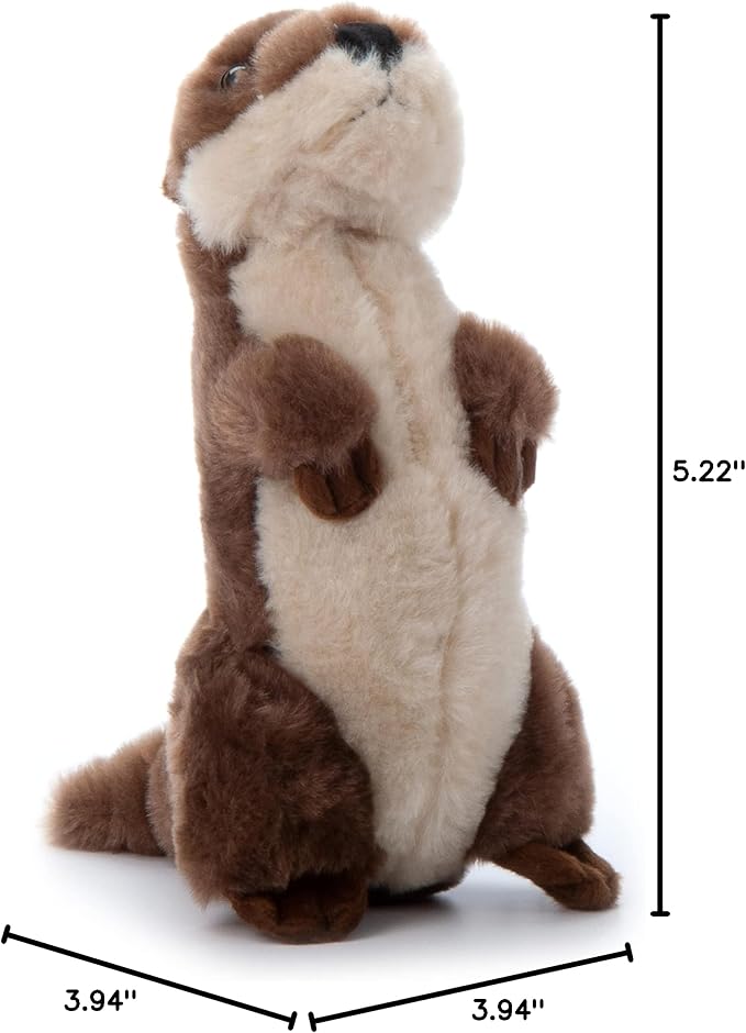 The Petting Zoo River Otter Stuffed Animal Standing, Gifts for Kids, Wild Onez Zoo Animals, River Otter Plush Toy 10 inches