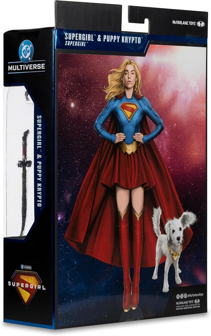 McFarlane Toys- DC Multiverse Supergirl and Baby Krypto (Supergirl Movie) 7in Action Figure (Deluxe Theatrical Edition)