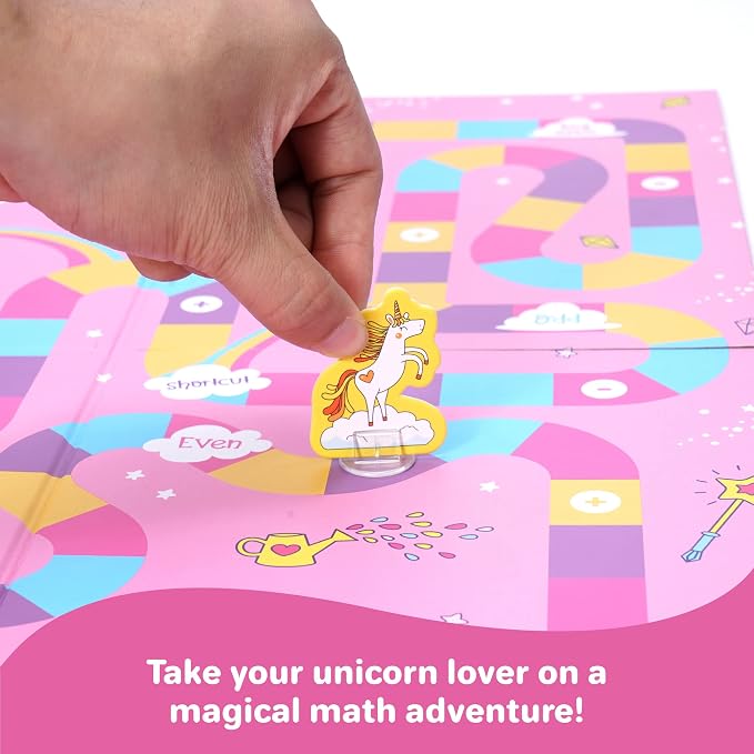 Unicorn Sparkle Sums I Kindergarten Math Games for Kids Ages 4-8 I Math Manipulatives 1st Grade I Addition and Subtraction Games