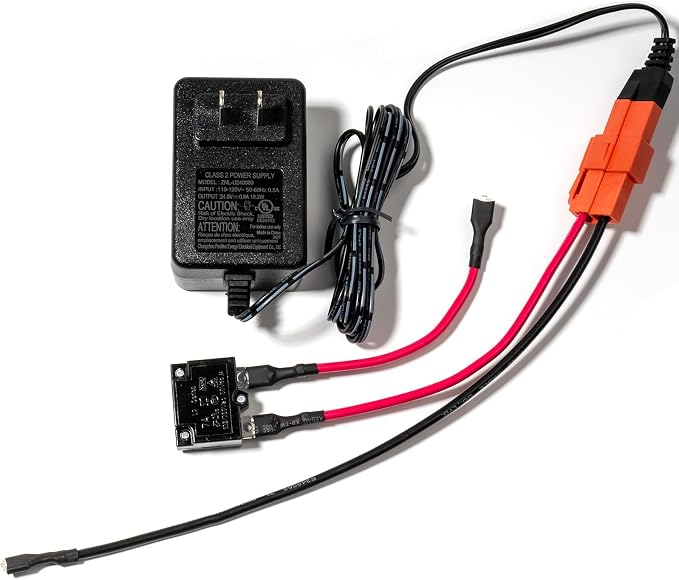 12 Volt Battery Charger for Ride On Toys and Battery Wire 12V Kids Ride On Car Charger,12V Electric Car Riding Toy Battery Power and Charging Socket Adapter Square Plug