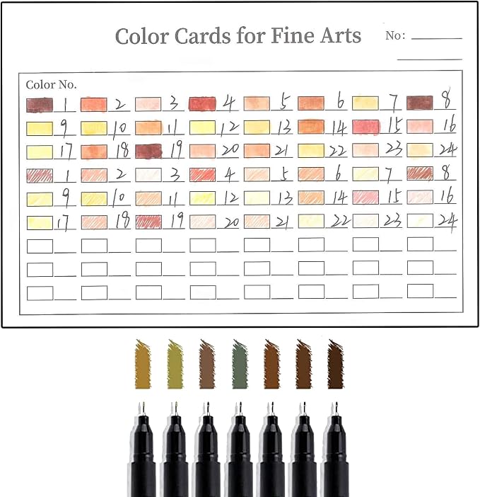 24 Color Skin Tone Double Tip Brush Pens Art Markers,Colored Artist Fine Brush Pen Coloring Markers for Adult Drawing Art Craft Kit