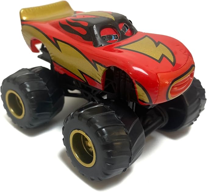 Movie Cars 2 3 Curz Mater Black Storm Jackson Danny Swervez Giant Wheels Cars Diecast Vehicles Toys Set Children Car Toy Friction Powered Truck Toy (BF-lignting McQueen)