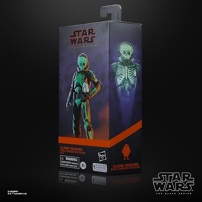 STAR WARS The Black Series Clone Trooper (Halloween Edition) and PORG Toys, 6-Inch-Scale Holiday-Themed Collectible Figures, Ages 4 and Up