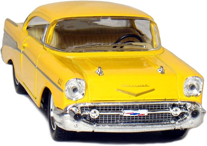 KiNSMART 1957 Chevy Bel Air Coupe 1:40 Scale 5" Die Cast Metal Classic Toy Car (4Set)