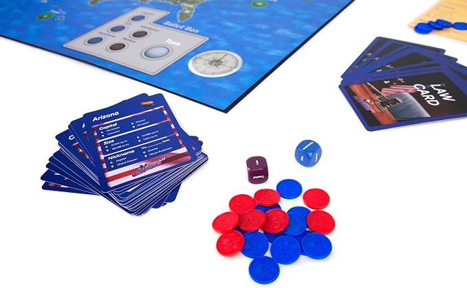 American Elections U.S. History & Civics Board Game – Learn State Facts, Geography & Government – Educational Family Board Game – Fun Board Games for Adults, Kids Ages 10+ Years Old