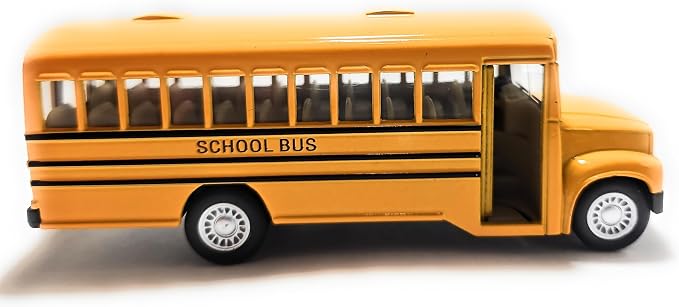 KiNSMART KiNSFUN Yellow School Bus 5" Die Cast Metal Model Toy Car