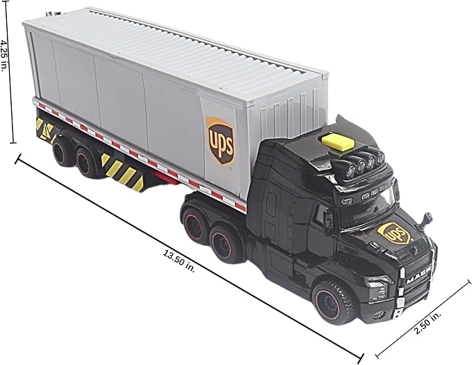 Daron Action Truck – UPS – Officially Licensed Delivery Truck Toy with Lights, Sounds, Forklift, Cargo Boxes, and Opening Doors for Kids Ages 3+