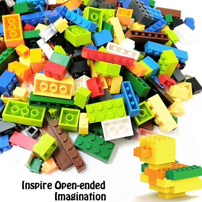 3 otters 1000 PCS Building Blocks, Building Toys for Kids Classic Construction Toy Set, Creative Compatible with Major Brands Holiday Classroom Gifts for Boys and Girls