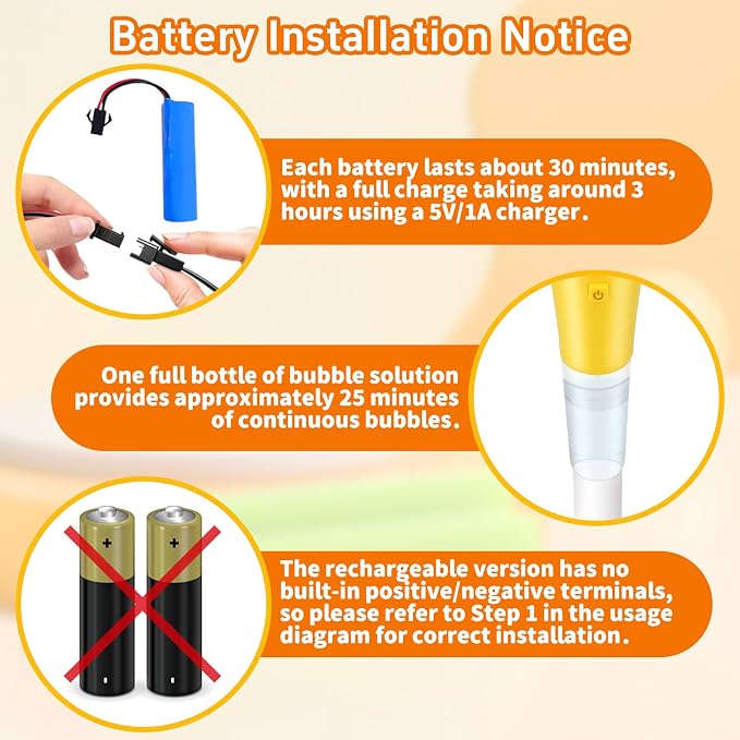 Infowush Torch Bubble Machine for Kids, Rechargable Bubble Maker Bubble Toys with Light, Outdoor Automatic Standing Height Adjustable Bubble Machine for Toddlers 1-3, Christmas Birthday Party Gifts