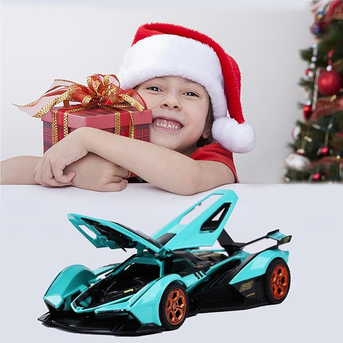 Toy Cars Sports Car Toy with Light and Sound Diecast Metal Model Cars for 3+ Year Old Boys Pull Back Race Car Gift Toys for Kids Ages 3+ (Blue)