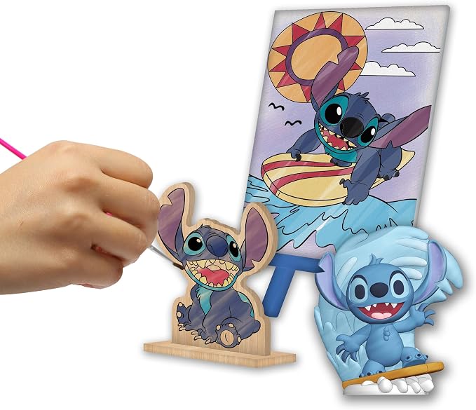 Disney Stitch 5 in 1 Creativity Tub, 50-Piece Paint and Color Preschool Arts and Crafts Activity Set