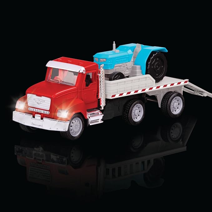 Driven by Battat – 7-Inch Telehandler Forklift Toy with Lights & Sounds, Movable Parts, Construction Vehicle for Boys & Girls, Durable Design, Realistic Details, Gift 3+ Years Toy for Kids