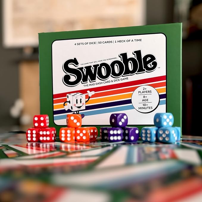 Swooble by Dizzy Hill Games – Fast-Paced Card & Dice Game for Kids, Teens & Adults | Family Party Game Night | Ages 8+, 2+ Players |Simultaneous Play | Quick Fun in 10 Minutes or Less