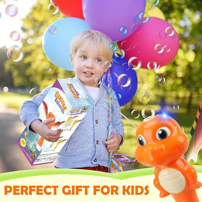Chridark Dinosaur Bubble Wand Toys for Kids Age 3 4 5 6 7 8 Years Old: Bubbles Machine for Kids, Toddler Outdoor Toys, Gifts Birthday Presents for 3 4 5 6 Year Old Boys Girls