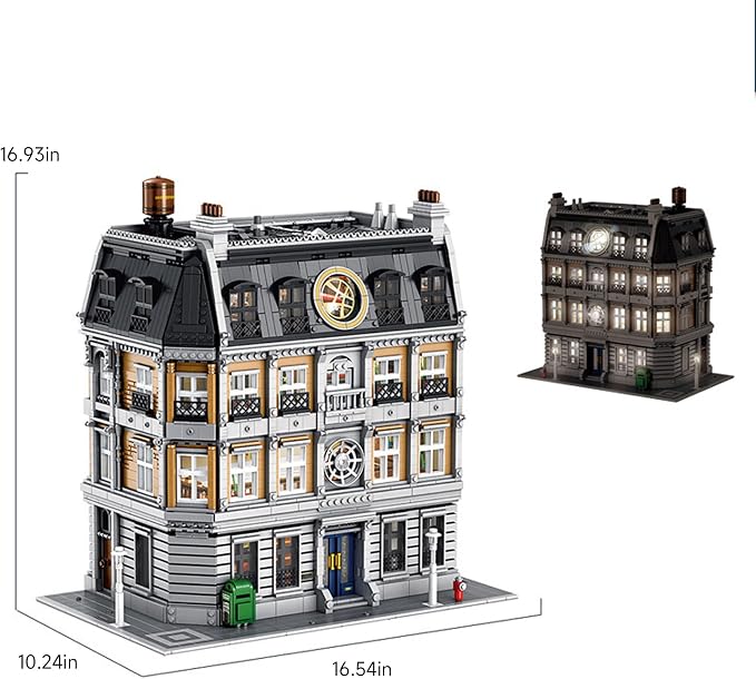 ELAICREE 6632 Pieces Street View Architecture Magician Holy Sanctuary Modular Building Set, Model Building Kit for Adults Collectors, DIY Creative Toy Gift