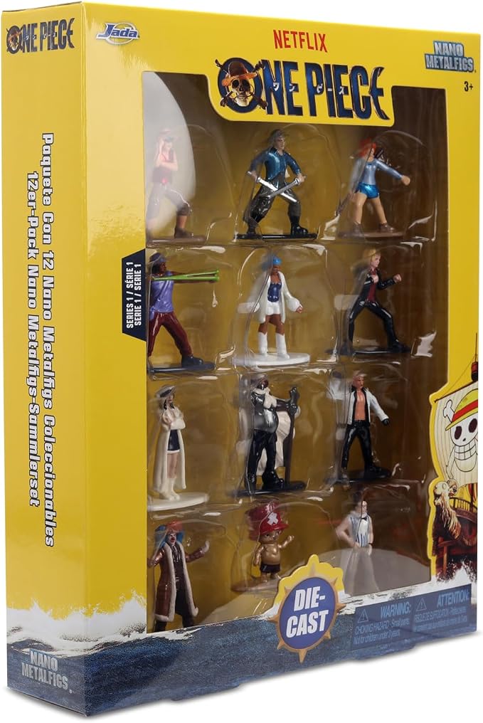 Jada Nano Metalfigs One Piece Netflix 12-Pack Series 1 Die-cast Collectible Figures