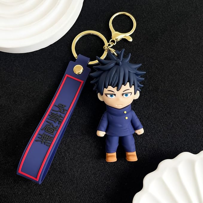 JJK Novelty Keychain, Collectable Anime Mini Figure, Fun Keyring Jewelry Gift for Men and Women