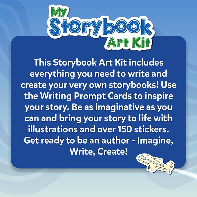 Skillmatics Storybook Art Kit - Create Adventure Stories, DIY Craft & Writing Kit with 300+ Stickers, Scrapbooking & Journal Activity, Screen-Free Fun, Gifts for Kids Ages 5, 6, 7, 8, 9, 10